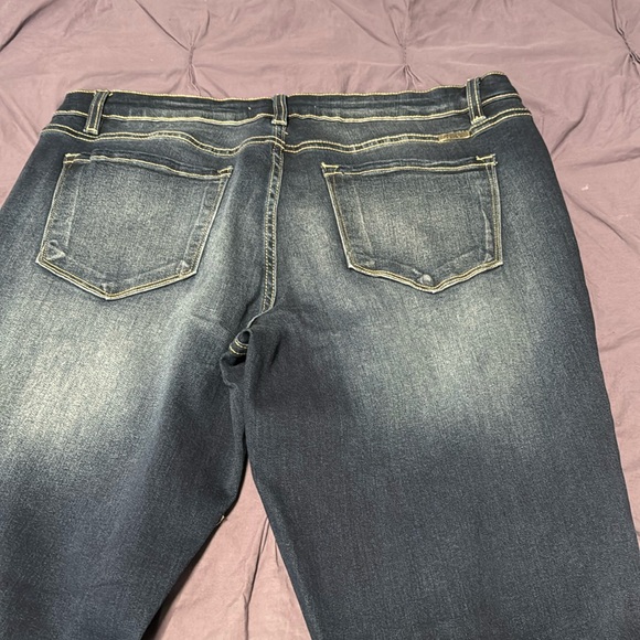 KanCan Denim - KanCan Women's Dark Blue Faded Skinny Jeans